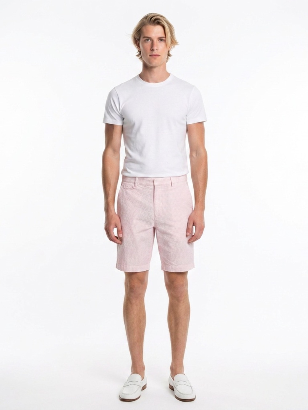 J.Crew Men's Pink Seersucker Shorts
